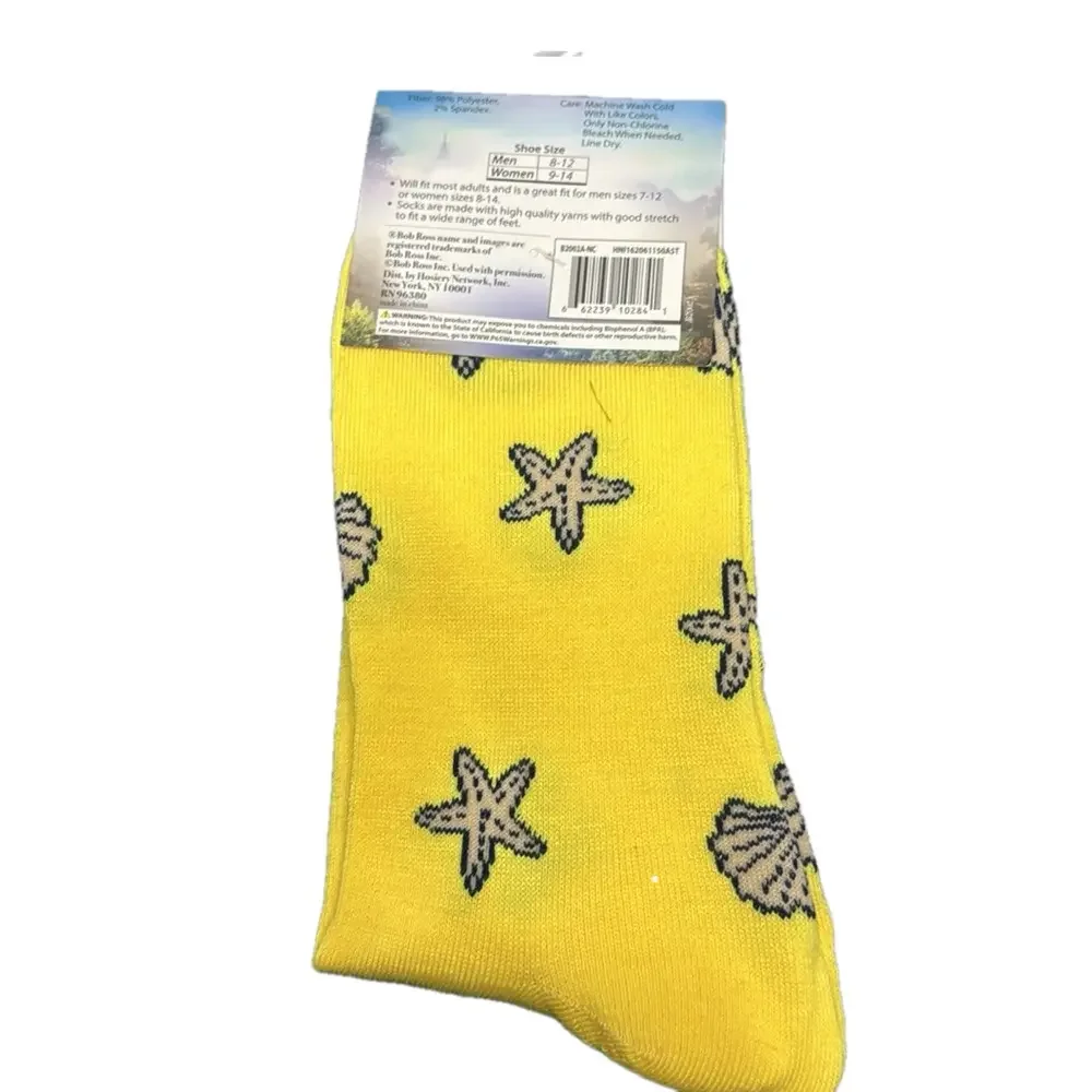 Bob Ross The Joy Of Painting Fuzzy Hair Novelty Socks NWT